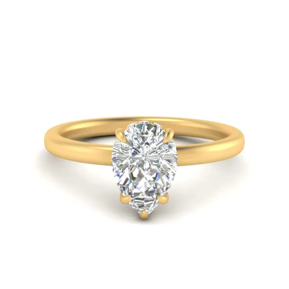 IGI Certified 1/2 - 5 Carat Lab Grown Diamond Thin Band Halo Women Engagement Ring 14K Gold