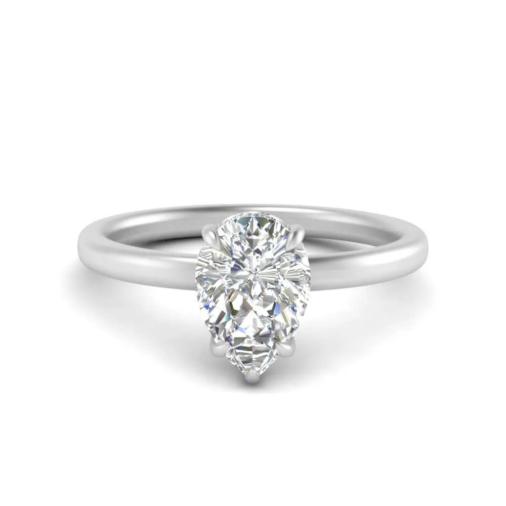IGI Certified 1/2 - 5 Carat Lab Grown Diamond Thin Band Halo Women Engagement Ring 14K Gold