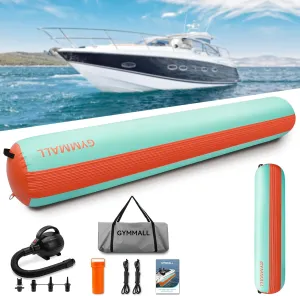 Inflatable Boat Fenders for Docking Boat Bumpers with 600W Electric Pump, 6FT/10FT Heavy Duty PVC Dock Bumpers Fenders 1 Pack for Fishing Boats, Pontoon Boat, Jet Skis, Yachts, Floating Dock