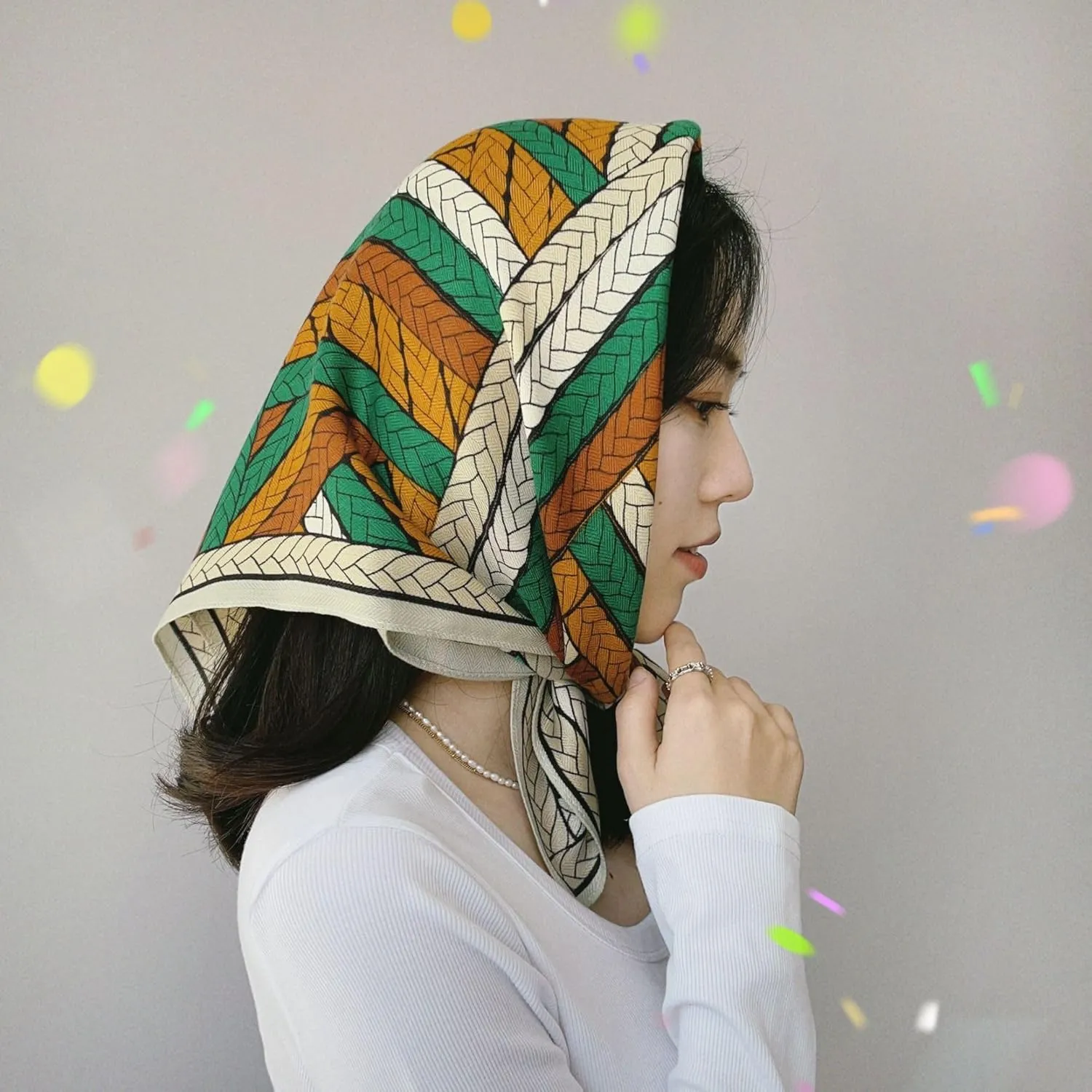 K-Elewon Women Medium Square Scarf Head Scarf Neck Scarf Hair Scarf Head Sleeping Wraps Bandana Scarfs for Women