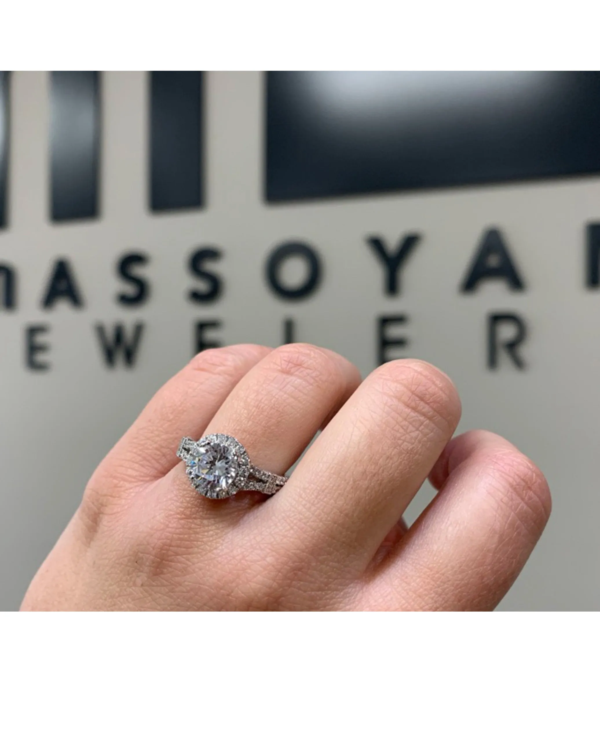 Kirk Kara K194R75R 18K White Gold Engagement Ring Setting