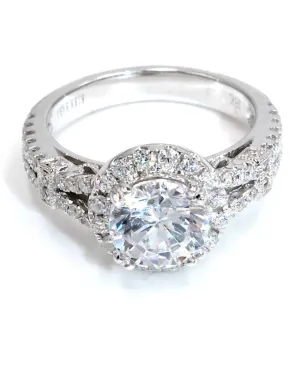 Kirk Kara K194R75R 18K White Gold Engagement Ring Setting