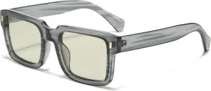 Kursan Retro Square Frame Sunglasses for Men Women Trendy Sun Glasses UV400 Protection