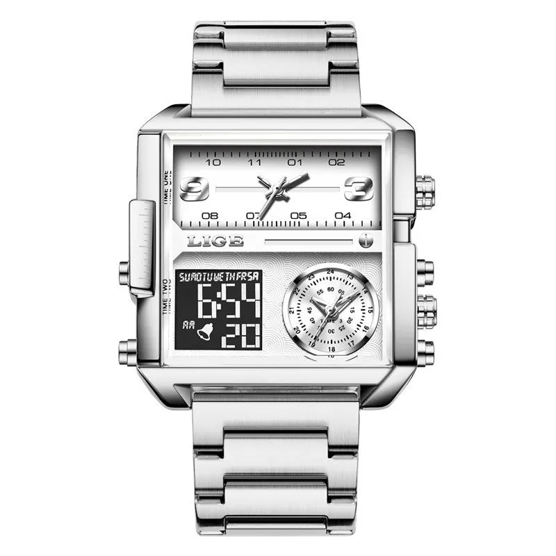 Lige Analog Digital Luxury watch for Men 8925