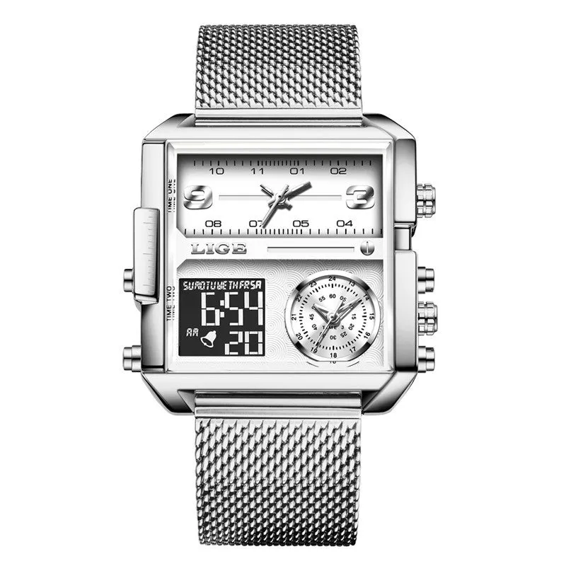 Lige Analog Digital Luxury watch for Men 8925