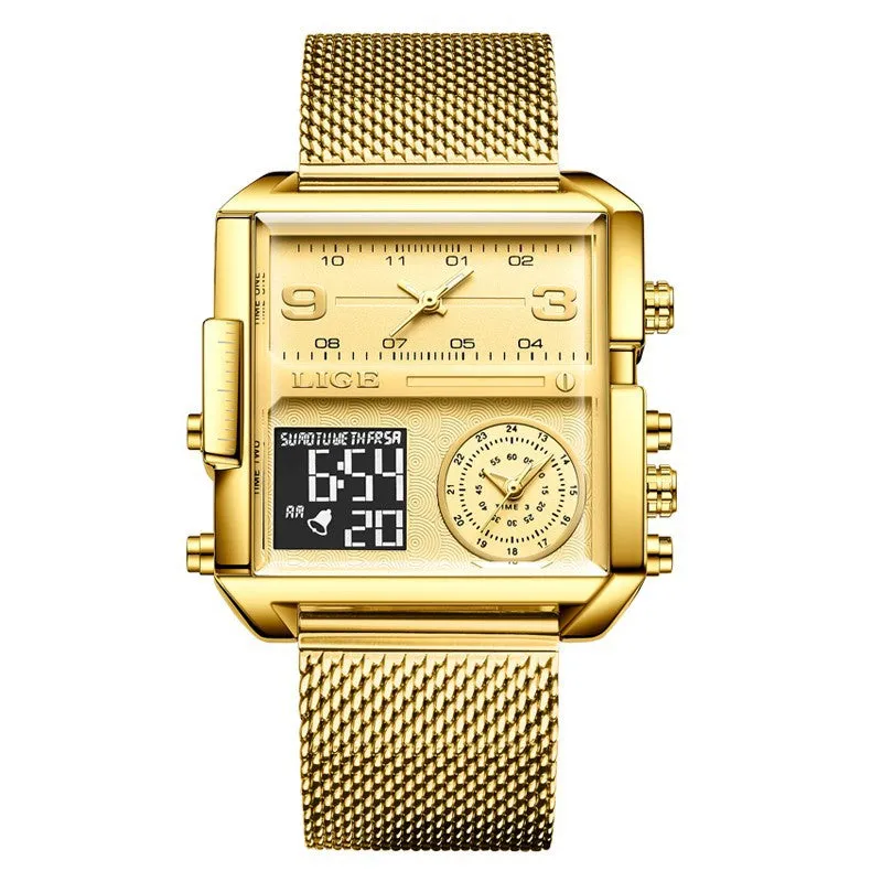 Lige Analog Digital Luxury watch for Men 8925