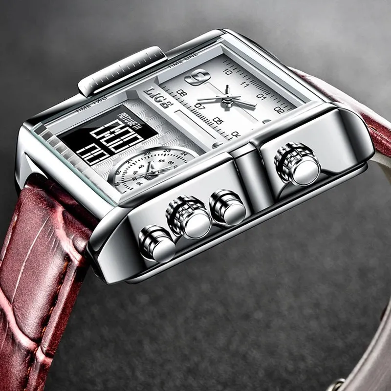 Lige Analog Digital Luxury watch for Men 8925
