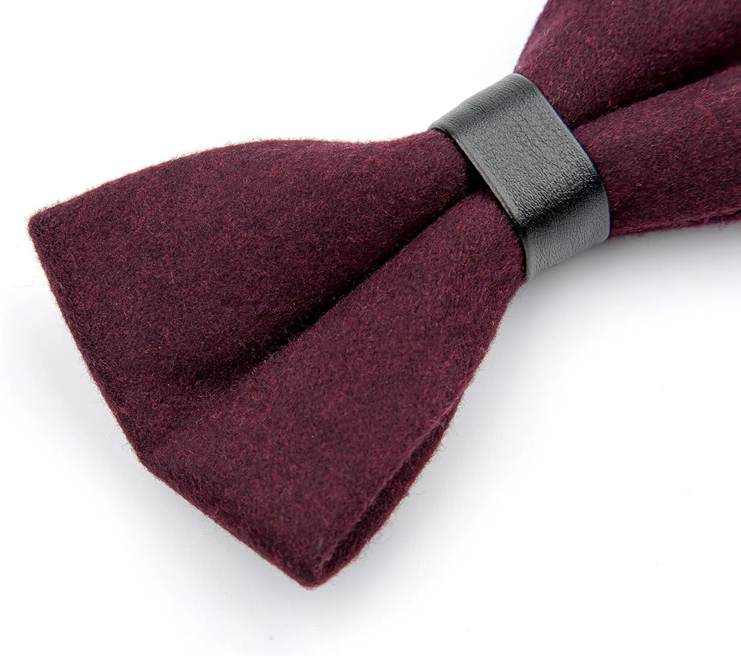 Men's Retro Solid Color Wool Evening Gown Bow Tie Pre-tie Party Cashmere Bowties