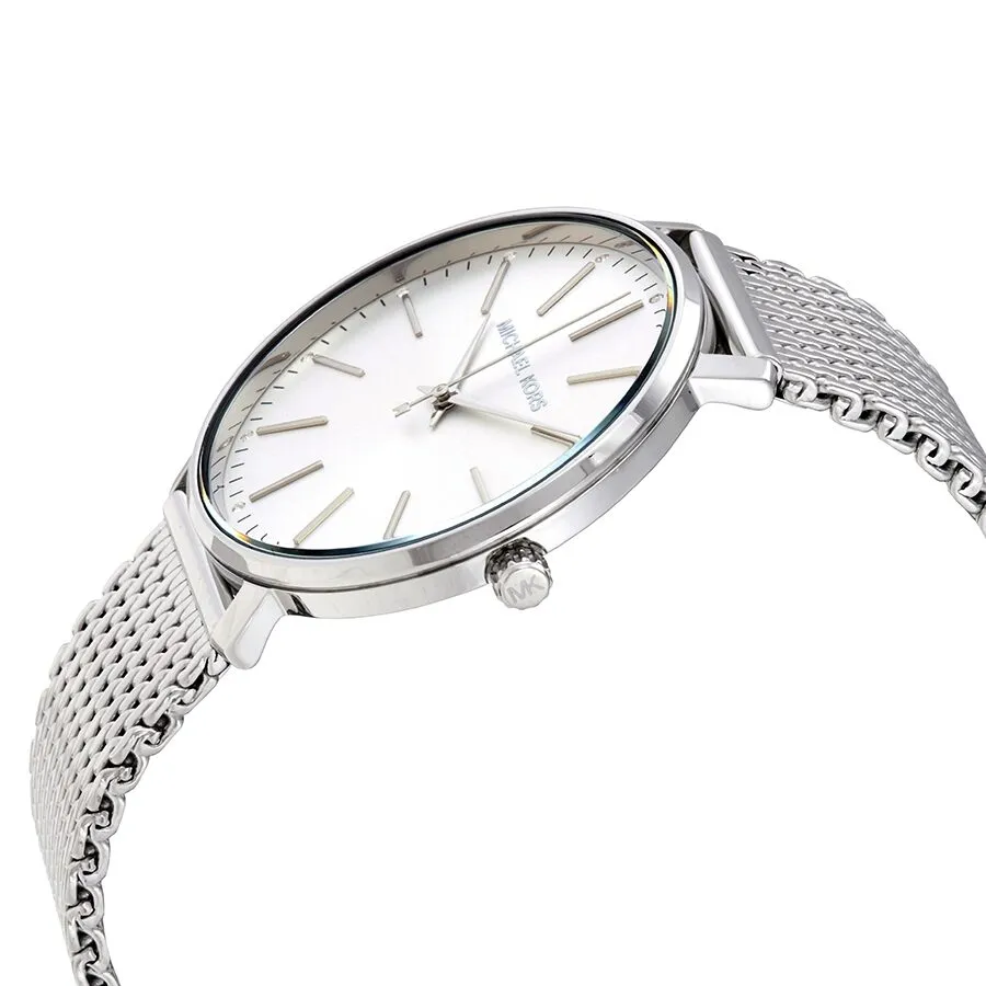 Michael Kors Pyper Quartz Crystal Silver Dial Ladies Watch MK4338