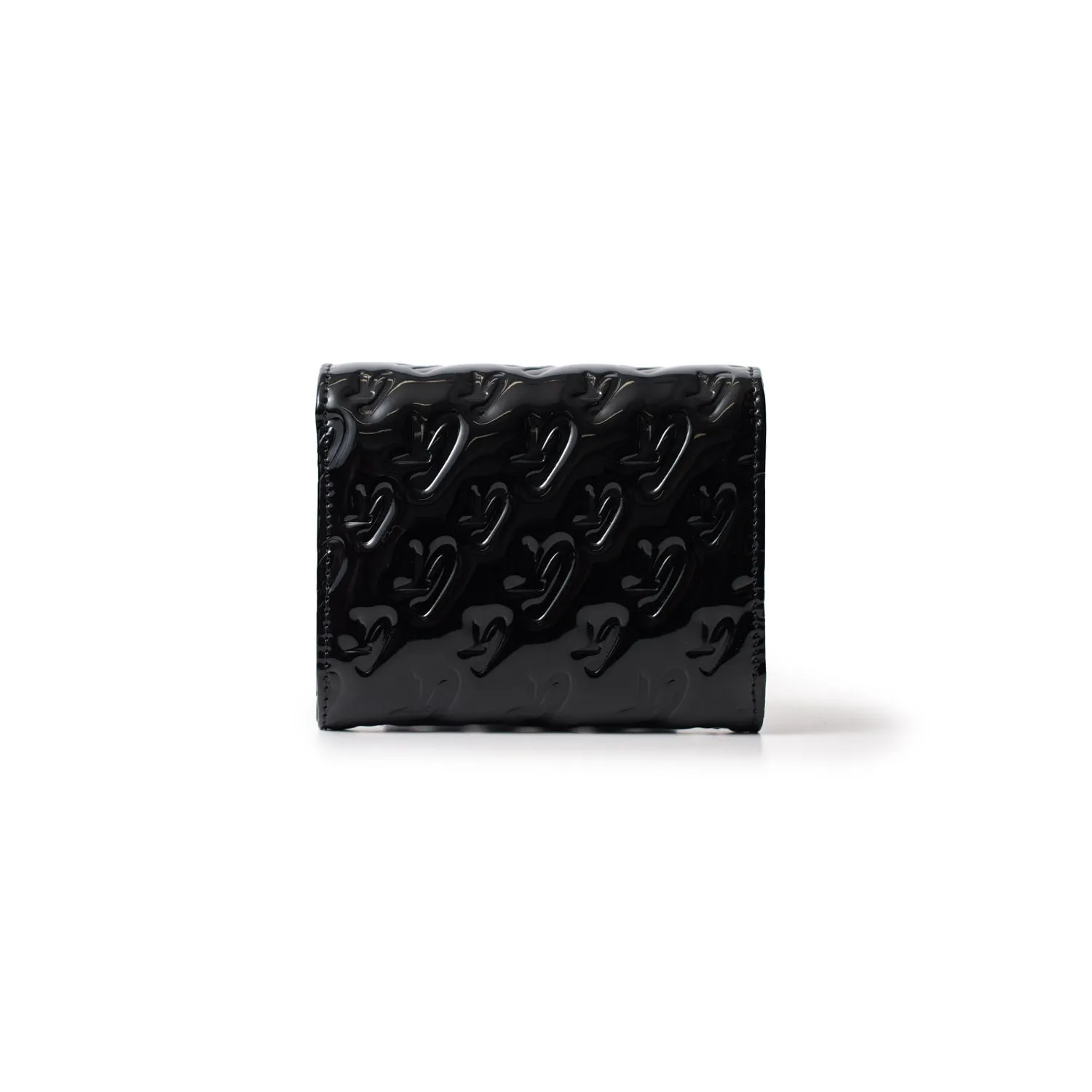 MONOGRAM SILVER COMPACT WOC - BLACK
