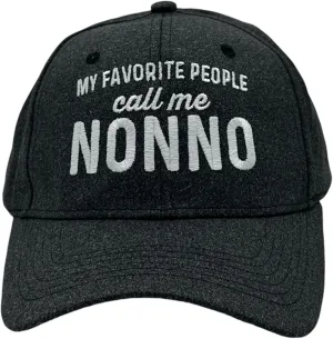 My Favorite People Call Me Nonno Hat Funny Sarcastic Fathers Day Cap Funny Hats Dad Joke Cool Sarcastic Novelty Caps for Men Black - My Standard