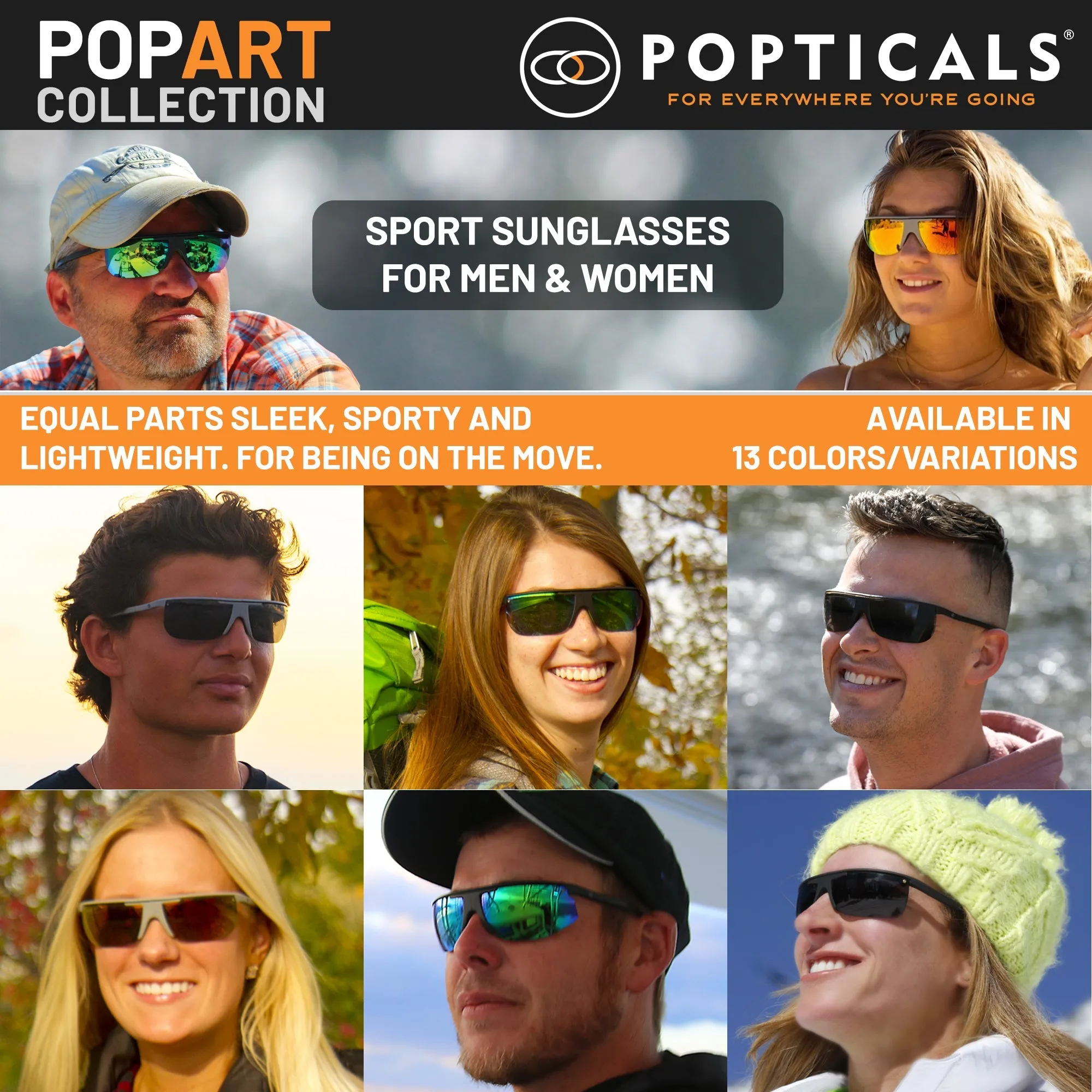 POPART | Polarized, Matte Black, Brown Lens, Small