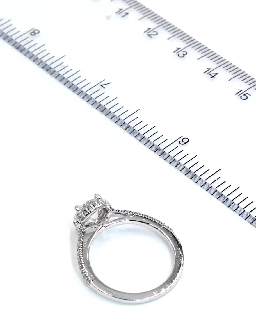 Ritani 1RZ3702 French-Set Halo Engagement Ring Setting
