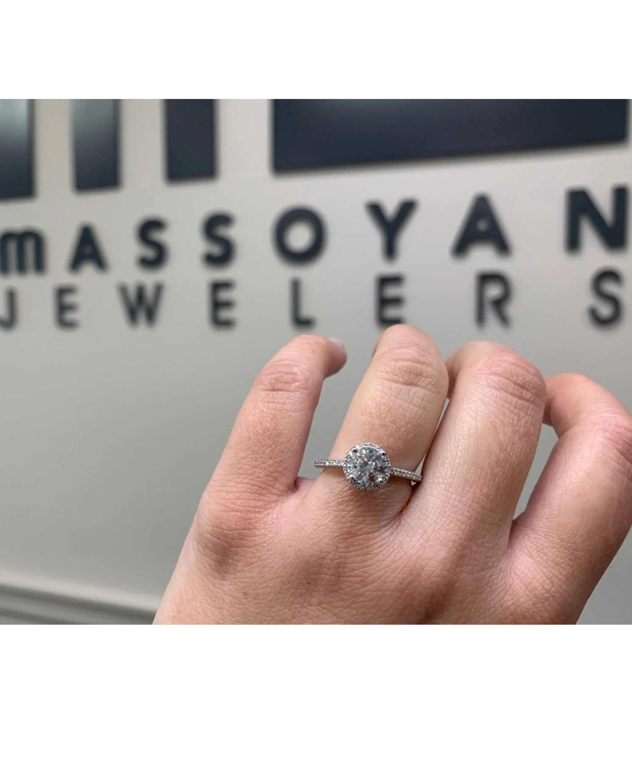 Ritani 1RZ3702 French-Set Halo Engagement Ring Setting