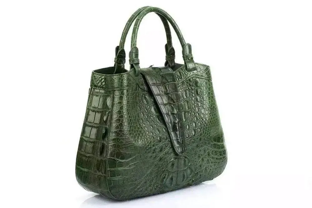 Rossie Viren Women's Crocodile Leather Hobo Shoulder Bags