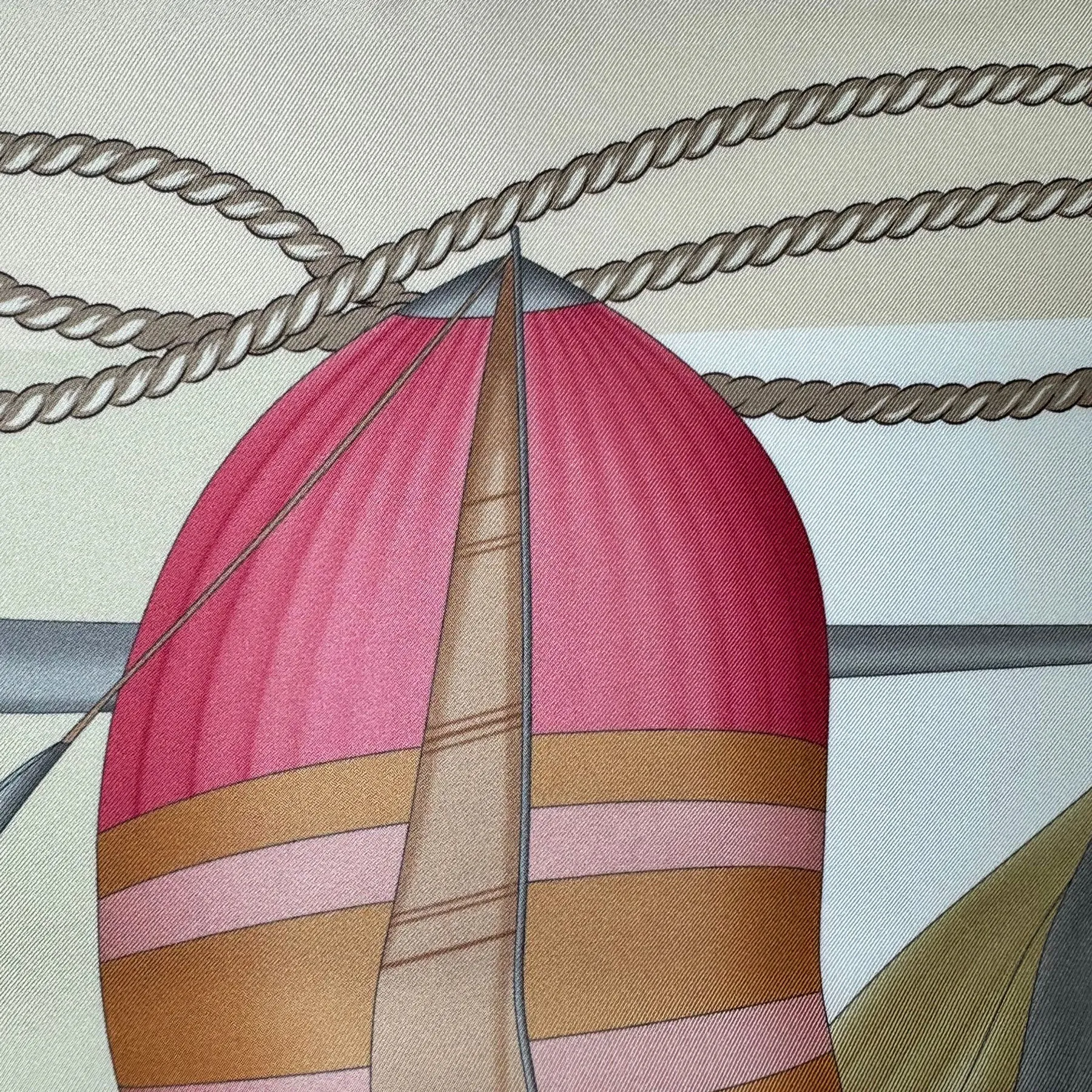 Salvatore Ferragamo Scarf Sailing Design - Twill Silk Foulard - 2024 Collection SALE