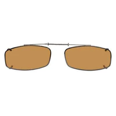 Slim Rectangle, Polarized Clip On Sunglasses.