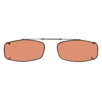 Slim Rectangle, Polarized Clip On Sunglasses.