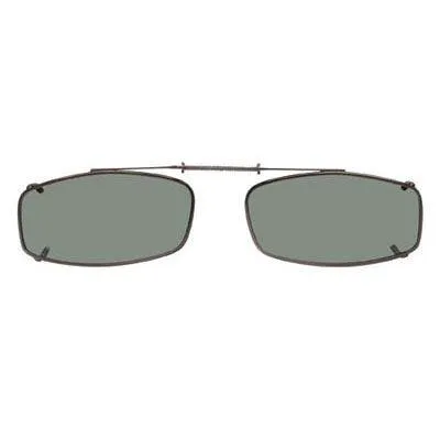 Slim Rectangle, Polarized Clip On Sunglasses.