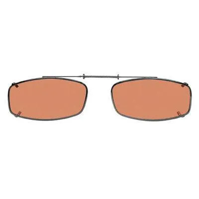 Slim Rectangle, Polarized Clip On Sunglasses.