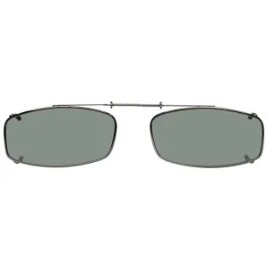 Slim Rectangle, Polarized Clip On Sunglasses.