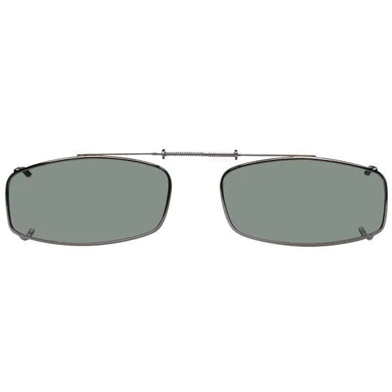 Slim Rectangle, Polarized Clip On Sunglasses.
