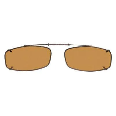 Slim Rectangle, Polarized Clip On Sunglasses.