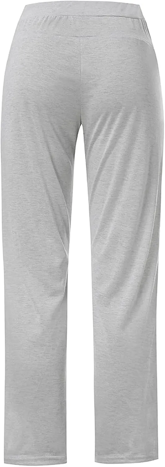 Sweatpants Women Womens Casual Drawstring Pants Solid Wide Leg Loose Sports Running Leisure Time Trousers with Pocket