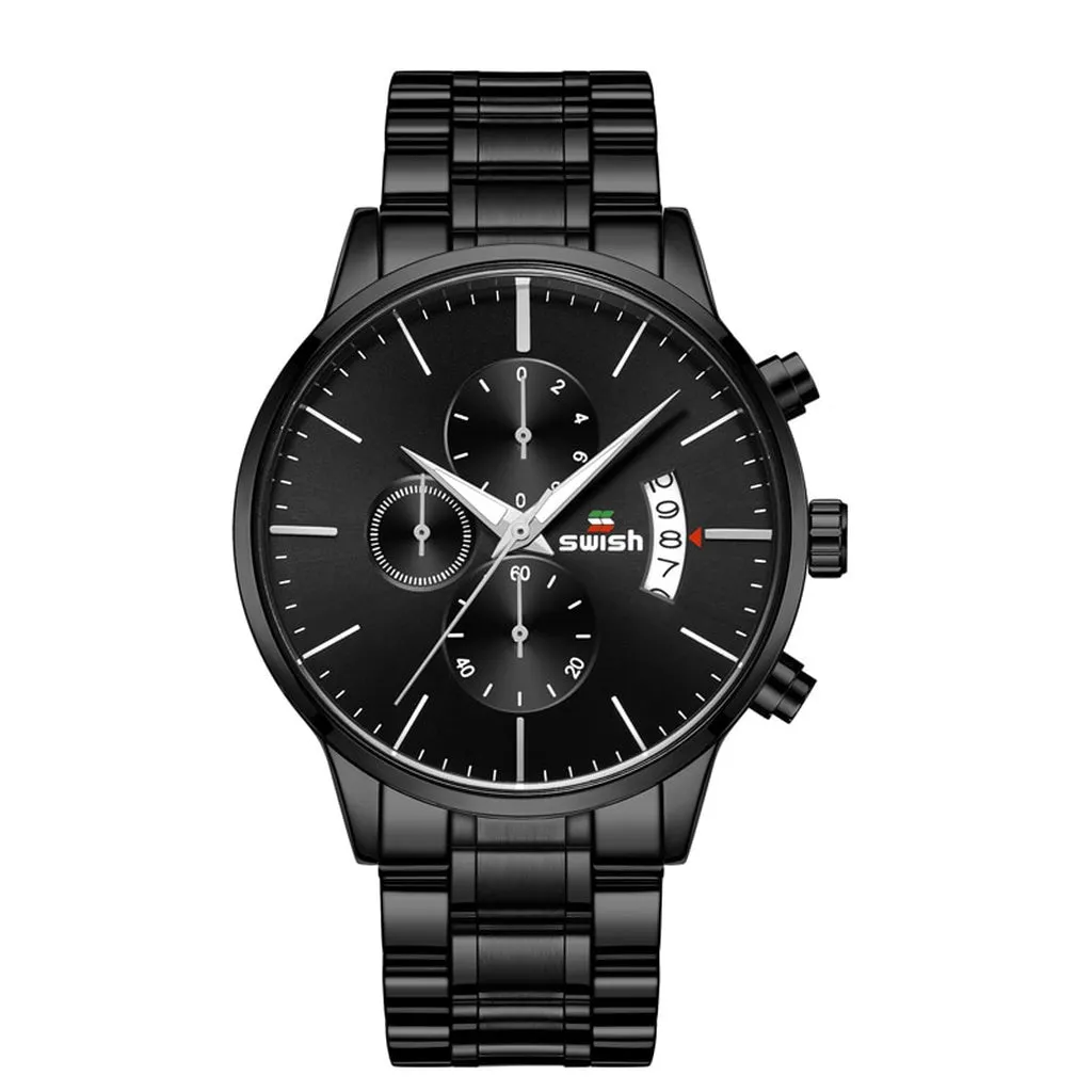 SWISH Men Watch 2022 Waterproof Stainless Steel Sport Quartz Clock Men's Watches Top Brand Luxury Man Wristwatch