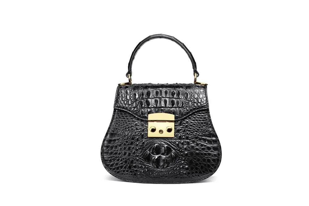 Top Handle Mini Crocodile Leather