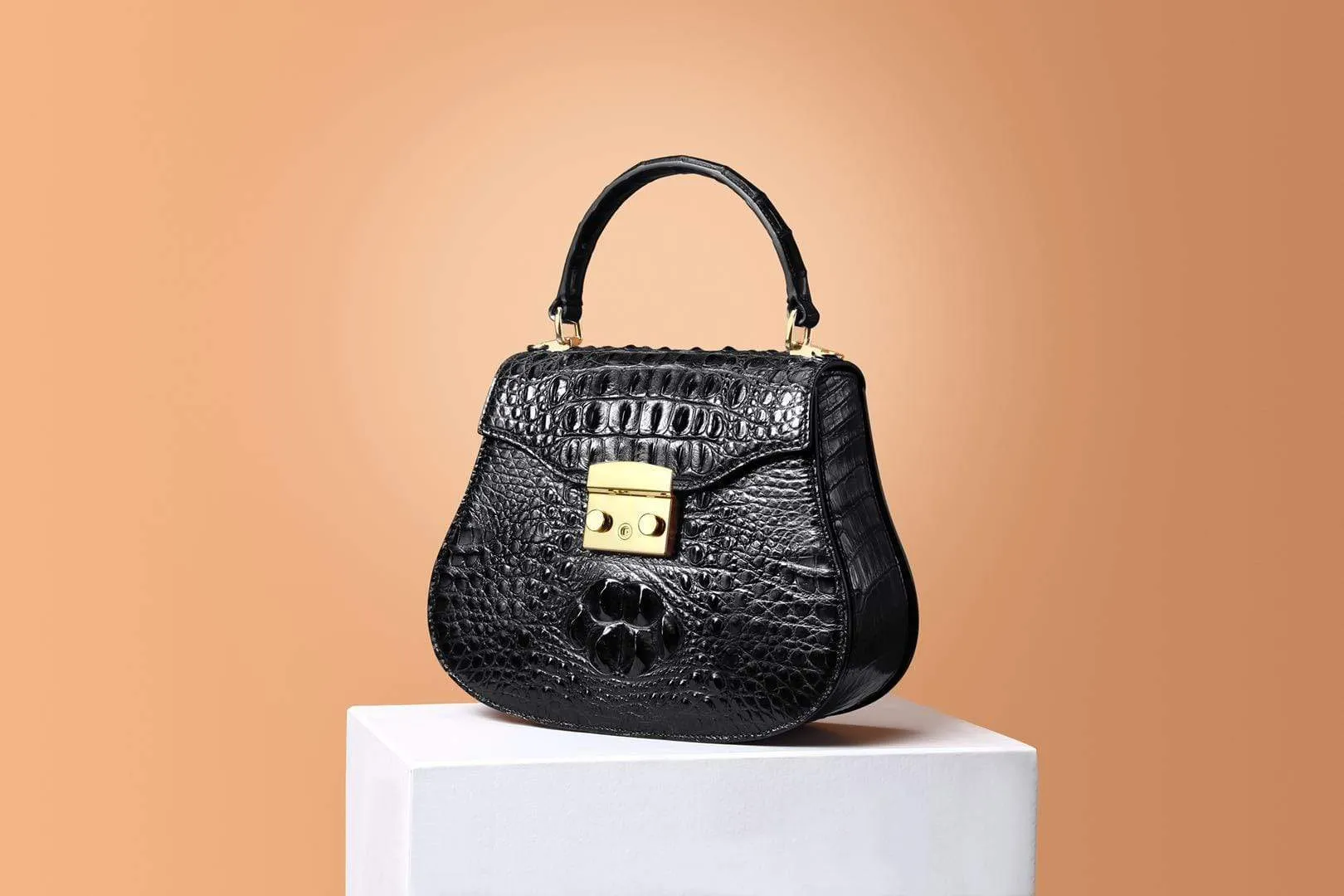 Top Handle Mini Crocodile Leather