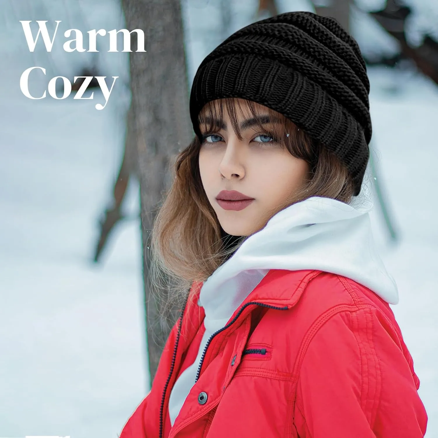 Winter Hats for Women Warm Beanies Soft Cable Knit Beanie for Women Skull Cap