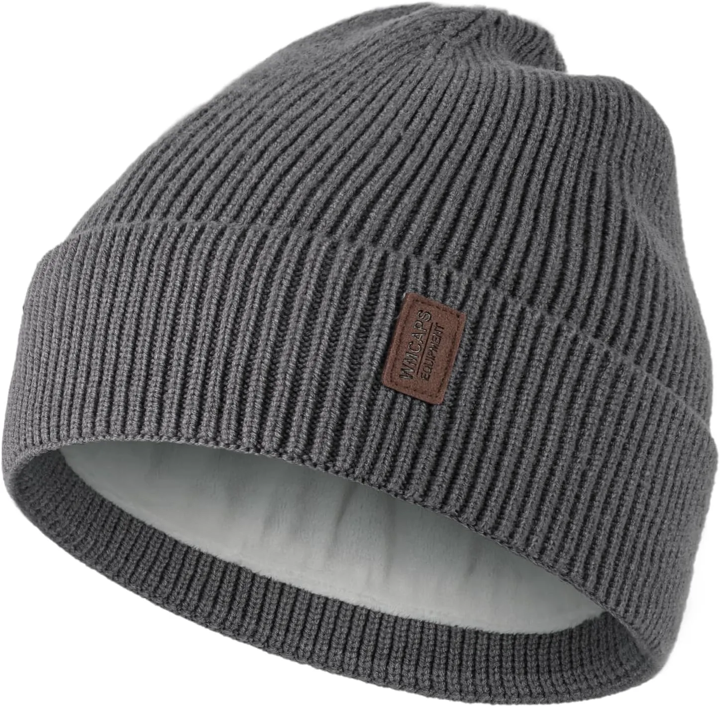 Wmcaps Winter Beanie for Men Women, Fleece Lined Beanie Soft Warm Knit Hat Ski Stocking Cuffed Cap