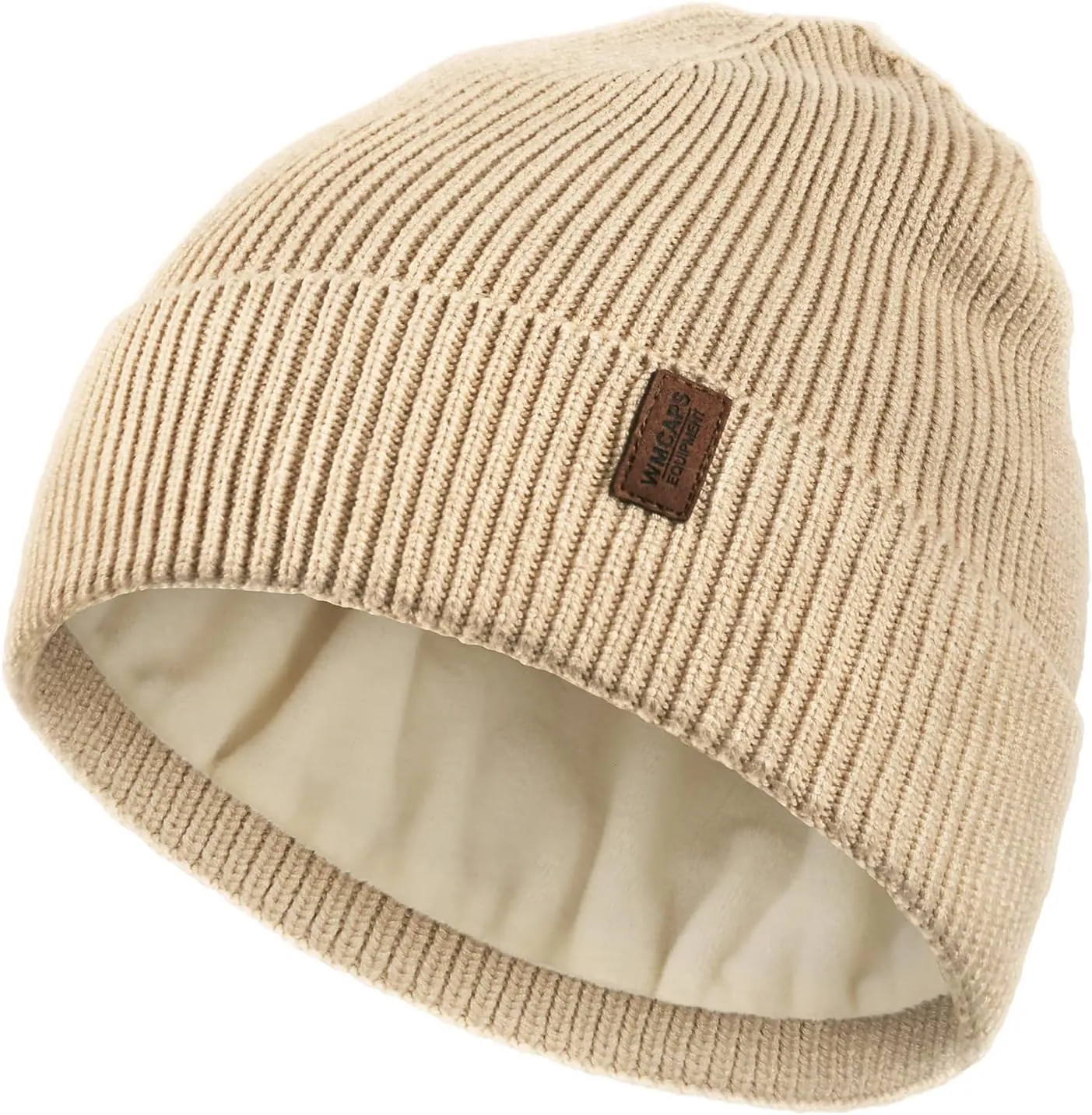 Wmcaps Winter Beanie for Men Women, Fleece Lined Beanie Soft Warm Knit Hat Ski Stocking Cuffed Cap