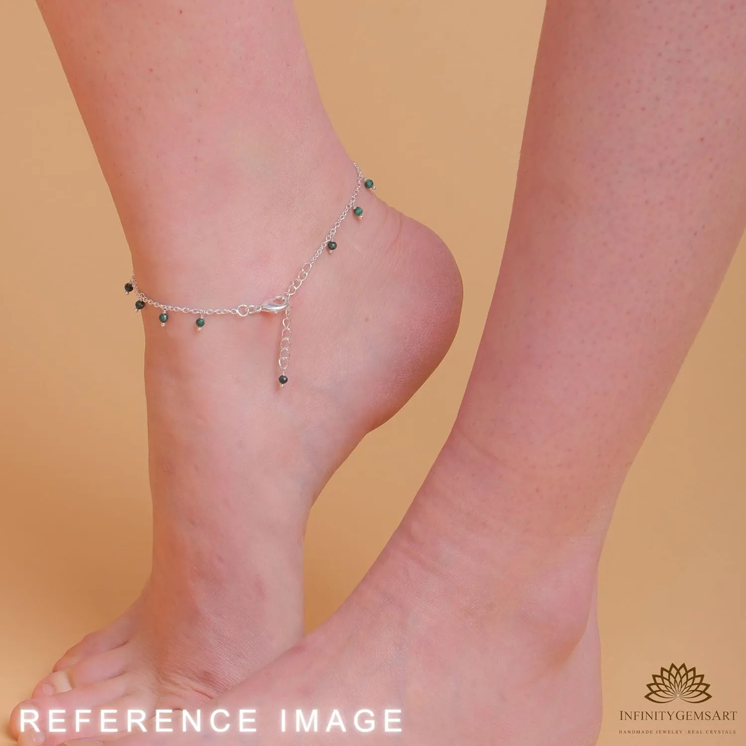 Yanara Rainbow Moonstone Anklets For Women Ankle Bracelets for Her June Birthstone Silver Plated Jewelry 8.5?? 1.5?? inch Crystals and Healing Stones Gemstones, Birthday Gifts For Women